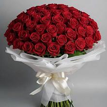 Букет 101 Красная роза Блэк Мэджик в Кармаскалы