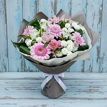 Букет цветов из:  Герберы, Альстромерии и Хризантемы #REPLACE_PRED# Кармаскалы