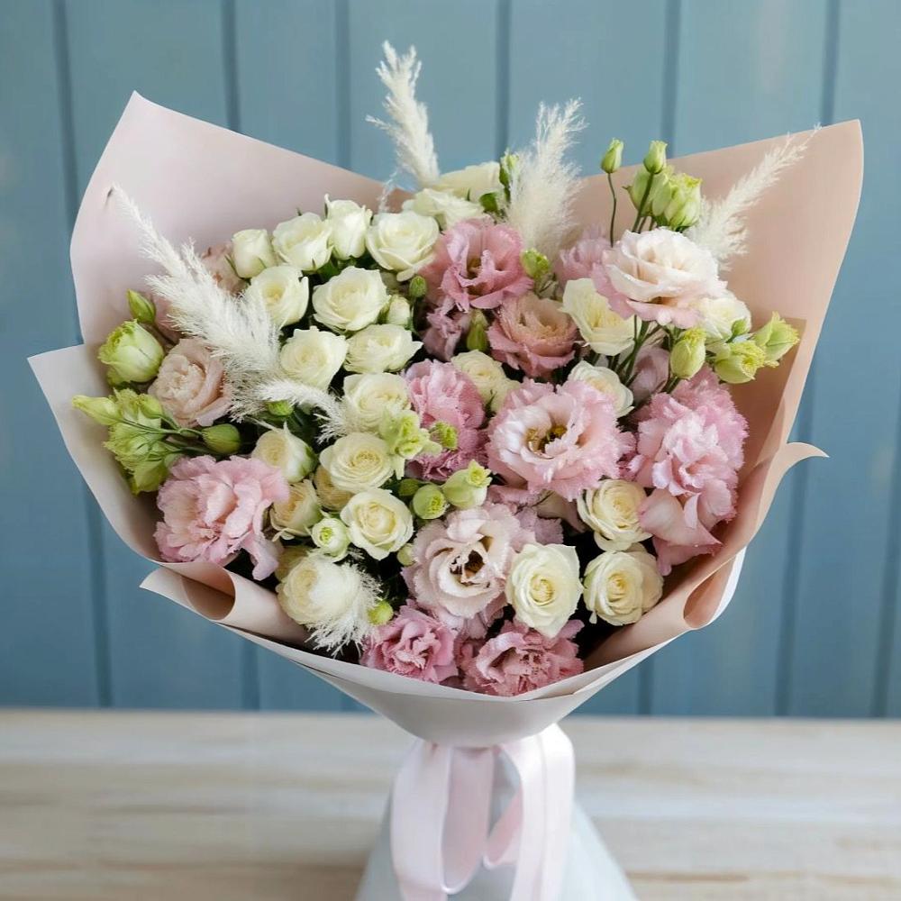 Букет цветов из: Альстромерии и Розы в Кармаскалы