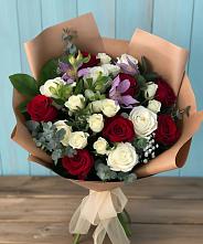 Букет цветов из:  Розы и Альстромерии в Кармаскалы