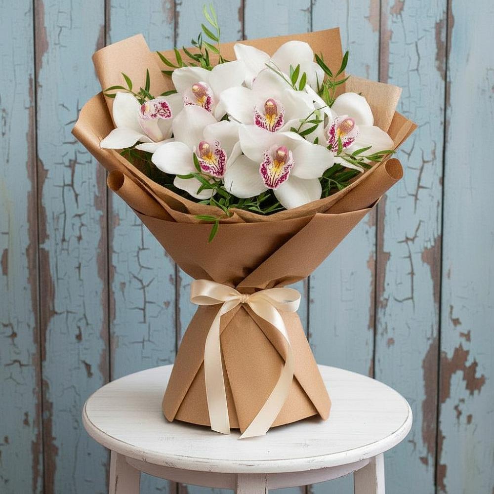 Букет цветов из: Орхидеи и Розы в Кармаскалы