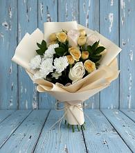 Букет цветов из:  Розы и Хризантемы в Кармаскалы