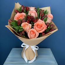 Букет цветов из:  Розы и Альстромерии в Кармаскалы