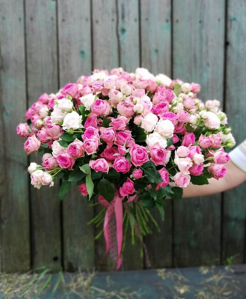 Букет Розовые кустовые розы Натали и Лав Лидия в Кармаскалы