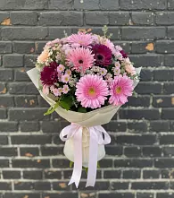 Букет цветов из:  Герберы и Хризантемы в Кармаскалы