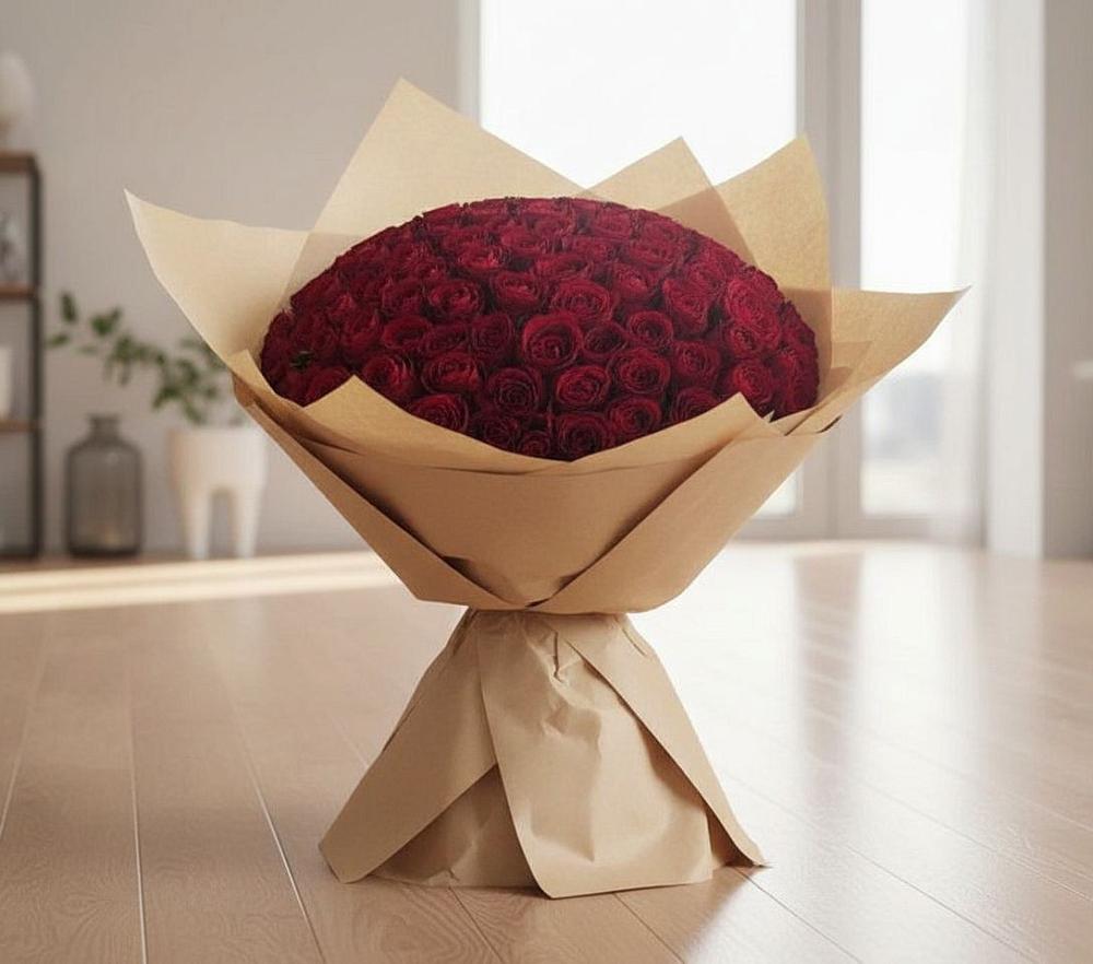 Букет 101 Красная роза в Кармаскалы