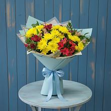 Букет цветов из:  Альстромерии и Хризантемы #REPLACE_PRED# Кармаскалы