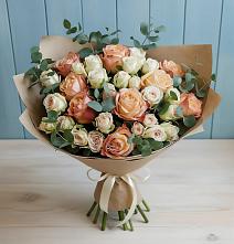 Букет цветов из:  Альстромерии и Розы в Кармаскалы